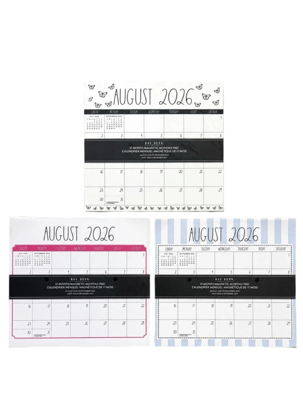 RAE DUNN 2026 - 2027 17-MONTH MAGNETIC MONTHLY PAD CALENDAR AGENDA FRIDGE